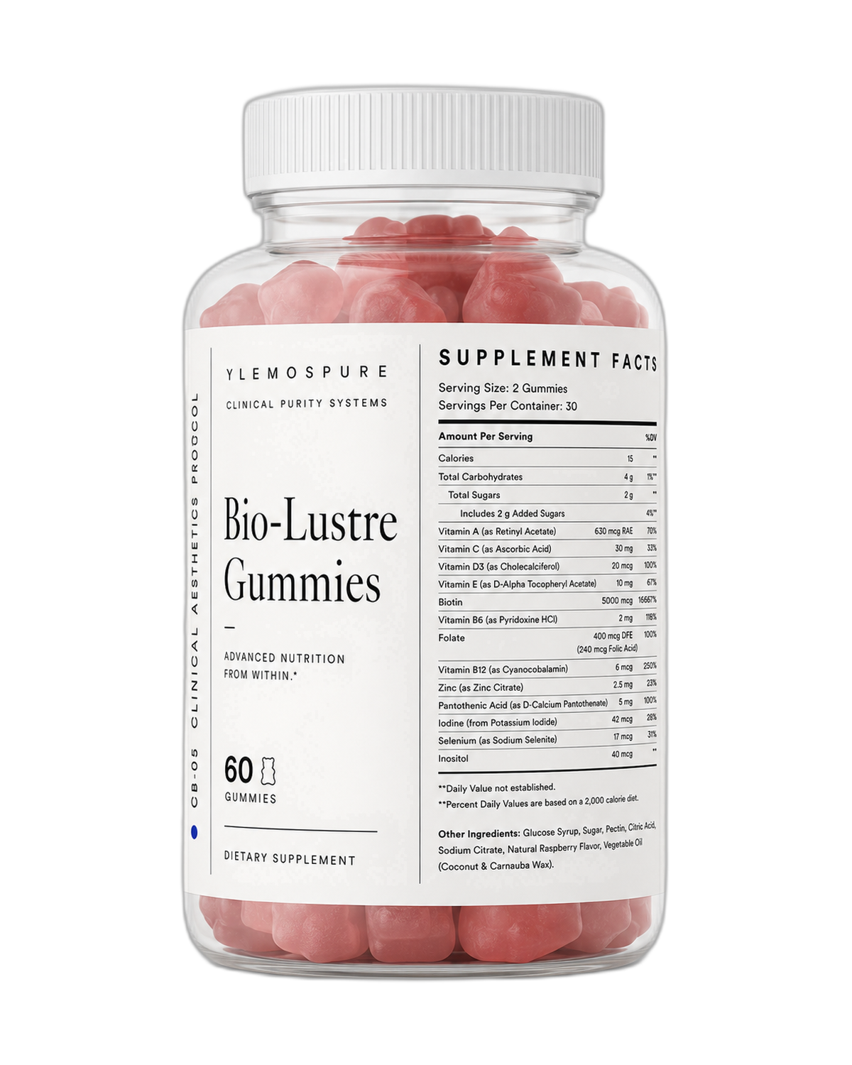 Bio-Lustre Gummies — Marine Collagen & Hyaluronic Acid | YlemosPure